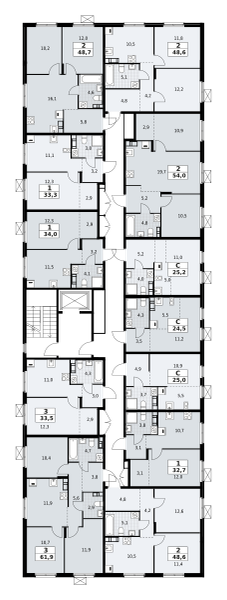 1-комнатная квартира 25 м2, 9-й этаж